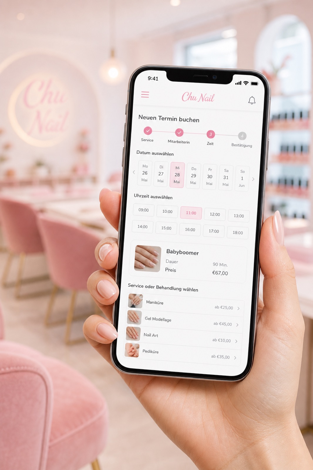Chu Nail App auf dem Smartphone